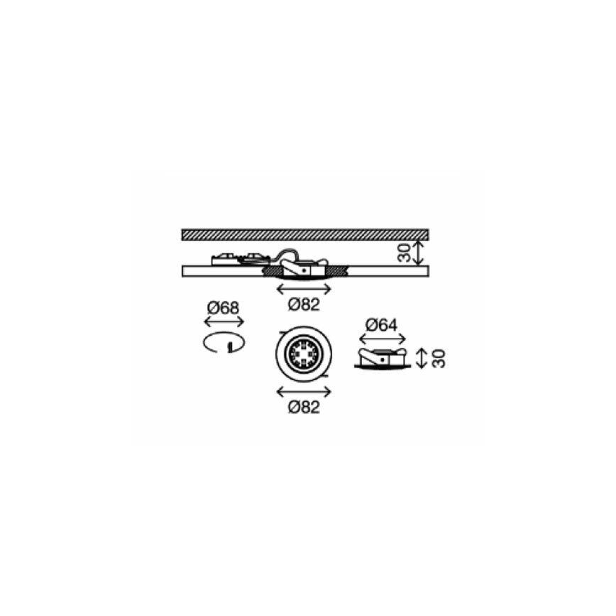 Briloner 8309-019 - LED dimbare badkamer inbouwspot LED/5W/230V IP23