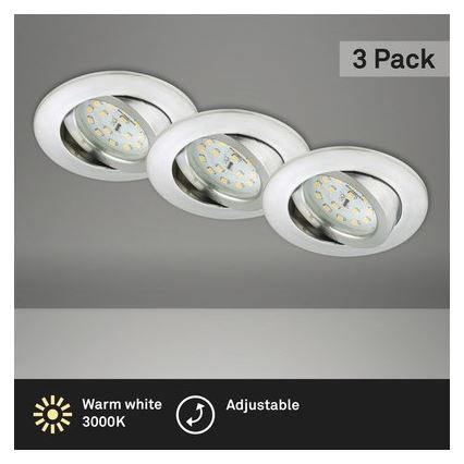 Briloner 8312-039 - SET 3x Hangende LED Badkamer plafond verlichting LED/5W/230V IP23