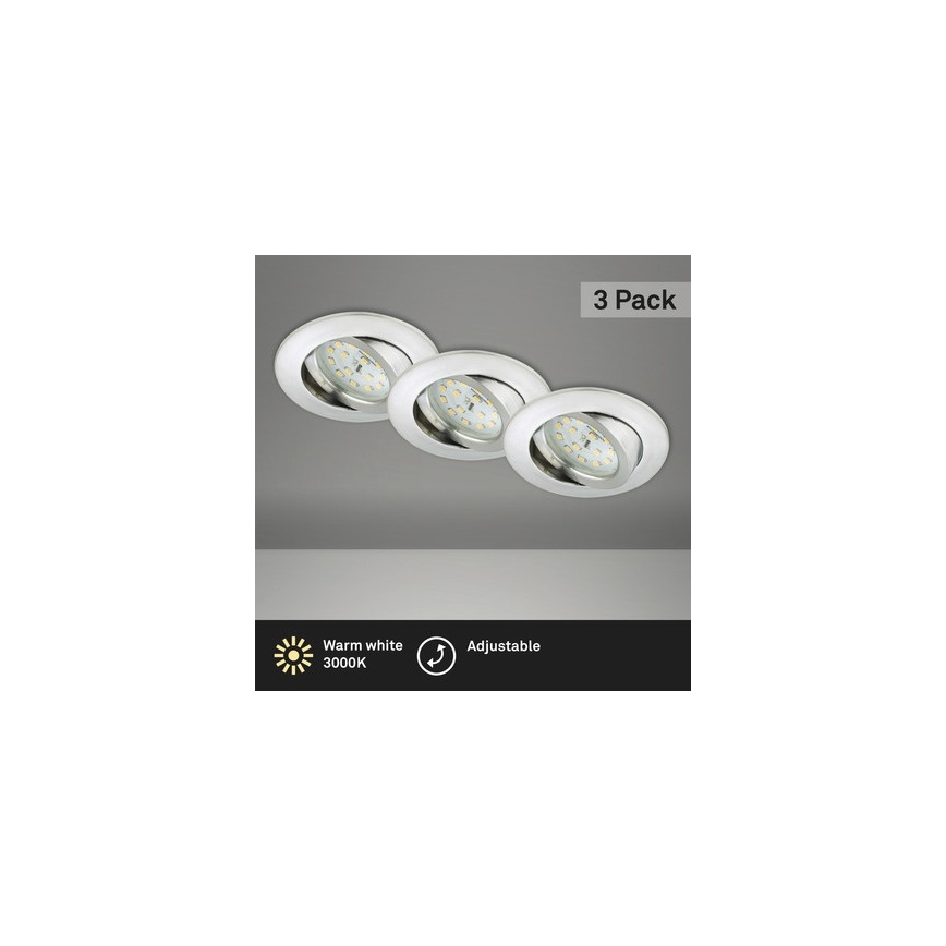 Briloner 8312-039 - SET 3x Hangende LED Badkamer plafond verlichting LED/5W/230V IP23