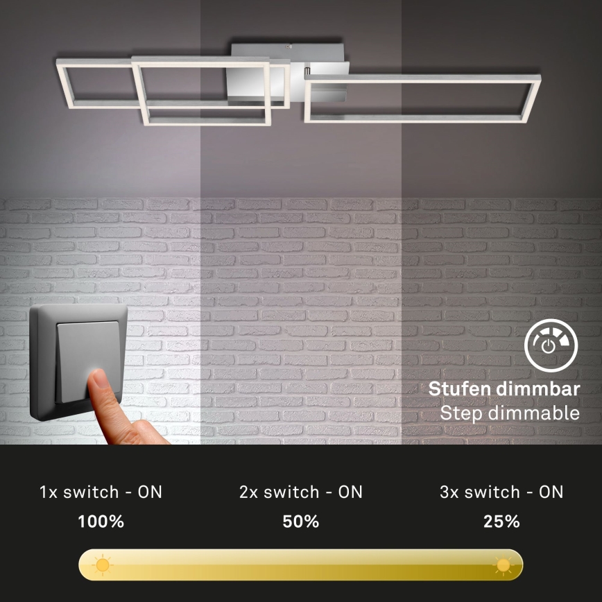 Briloner - Dimbare LED bevestigde hanglamp FRAME LED/44W/230V