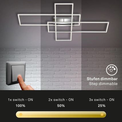 Briloner - Dimbare LED bevestigde hanglamp FRAME LED/50W/230V