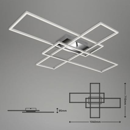 Briloner - Dimbare LED bevestigde hanglamp FRAME LED/50W/230V