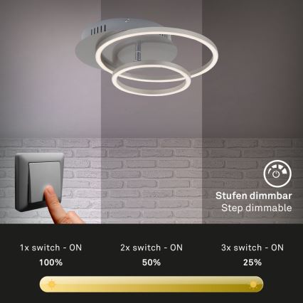 Briloner - Dimbare LED plafondlamp FRAMES LED/24,5W/230V