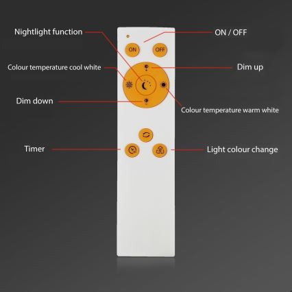 Briloner - Dimbare LED plafondlamp RIPPLE LED/24W/230V 3000-6500K + afstandsbediening