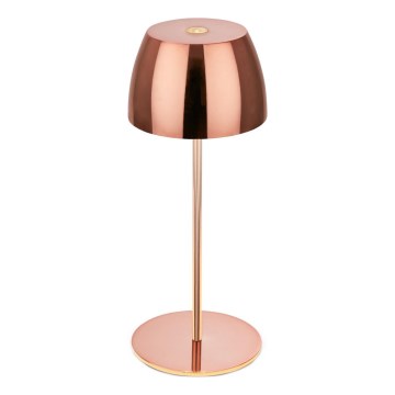 Briloner - Dimbare, oplaadbare buitentafellamp met aanraakbediening MINI LED/2,5W/5V IP44 1800 mAh koperkleurig