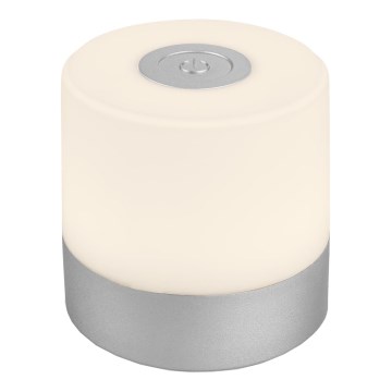 Briloner - dimbare oplaadbare LED-tafellamp voor buiten met aanraakbediening LED/2W/5V 2700K IP44 1200 mAh mat chroom