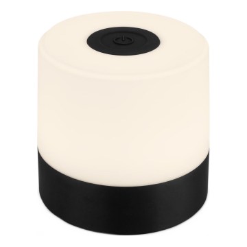 Briloner - Dimbare oplaadbare LED-tafellamp voor buiten met aanraakbediening LED/2W/5V 2700K IP44 1200 mAh zwart