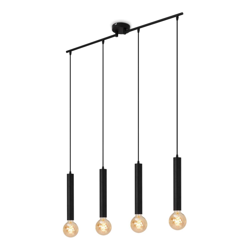 Briloner - Hanglamp aan een koord LONGA 4xE27/60W/230V zwart