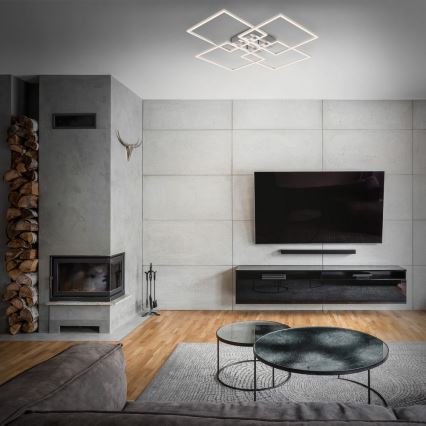 Briloner - LED Dimbare Opbouwlamp FRAME 4xLED/12W/230V