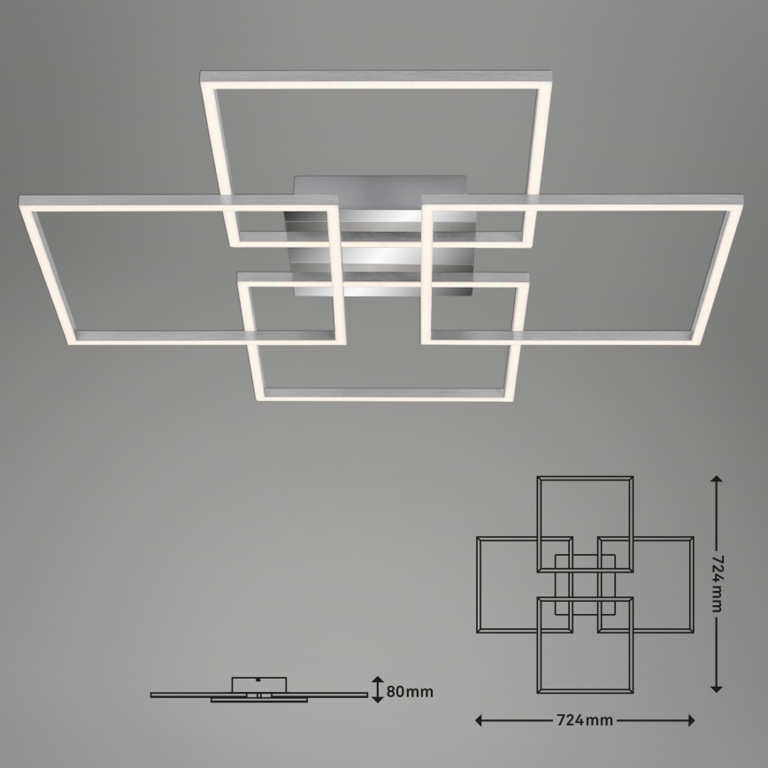 Briloner - LED Dimbare Opbouwlamp FRAME 4xLED/12W/230V