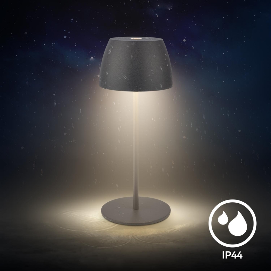 Briloner - LED-dimbare oplaadbare buitentafellamp met aanraakbediening MINI LED/2,5W/5V IP44 1800 mAh antraciet