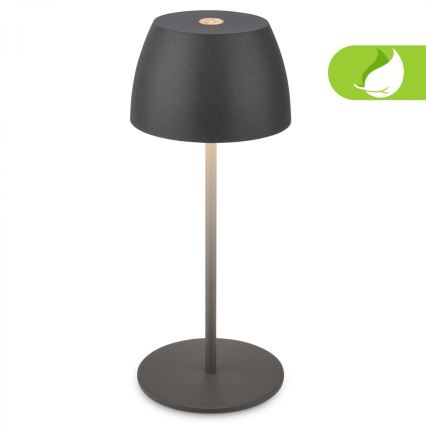 Briloner - LED-dimbare oplaadbare buitentafellamp met aanraakbediening MINI LED/2,5W/5V IP44 1800 mAh antraciet