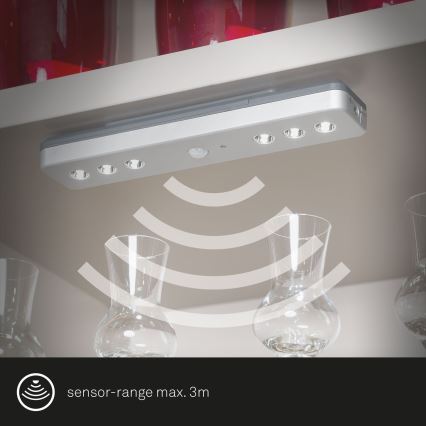 Briloner - LED Nachtlamp met een sensor LERO LED/0,48W/6xAAA