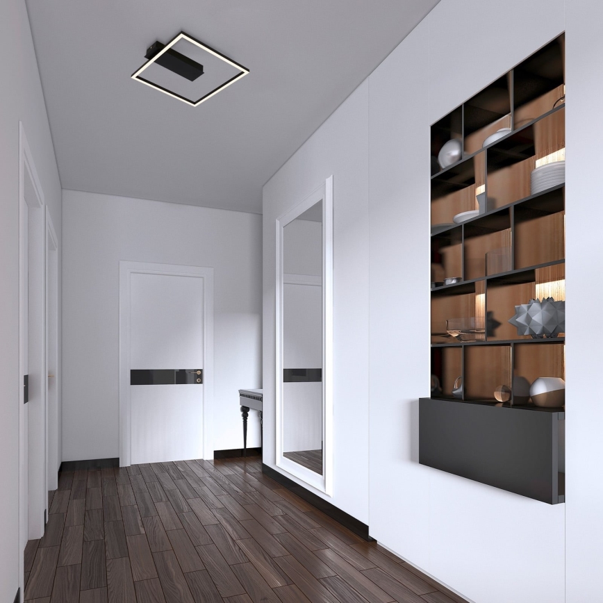 Briloner - LED-plafondlamp FRAME LED/14W/230V 3000K 30x32 cm zwart
