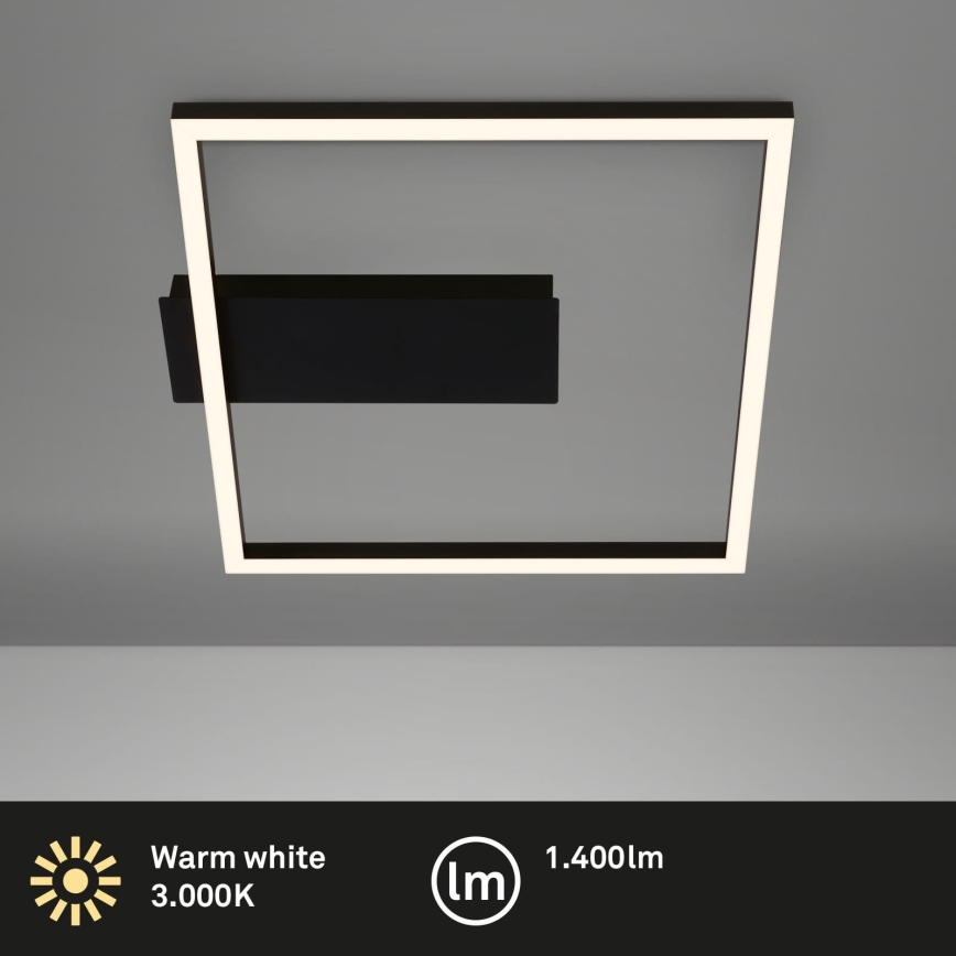 Briloner - LED-plafondlamp FRAME LED/14W/230V 3000K 30x32 cm zwart