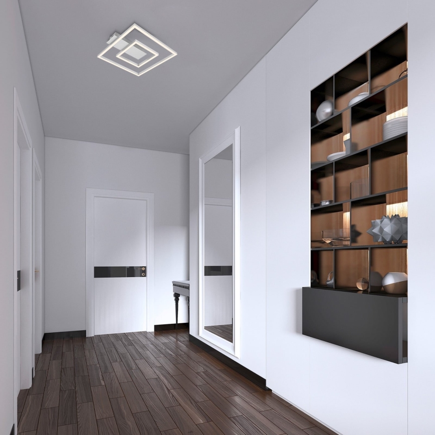 Briloner - LED plafondlamp FRAME LED/22W/230V 3000K 30x32 cm mat chroom