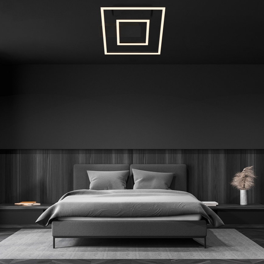 Briloner - LED plafondlamp FRAME LED/22W/230V 3000K 30x32 cm zwart