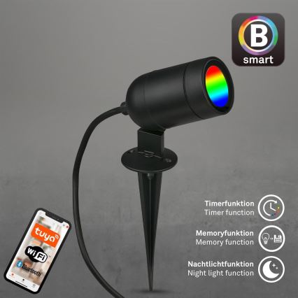Briloner - LED RGBW dimbare buitenlamp LED/4,4W/230V 2700/4000/6500K IP44 Wi-Fi Tuya