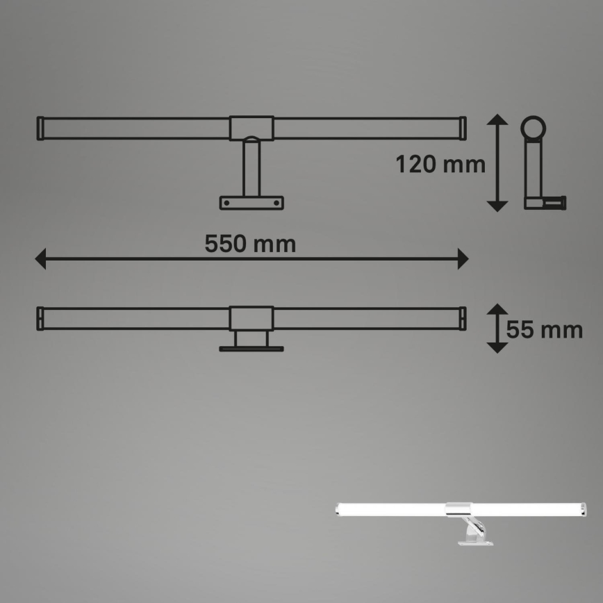 Briloner - LED-verlichting voor badkamerspiegel SALA LED/8W/230V 4000K IP44 55 cm