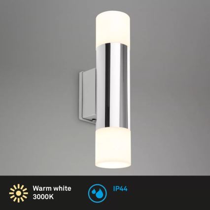 Briloner - LED badkamerwandlamp 2xGU10/4,8W/230V IP44 3000K glanzend chroom