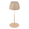 Briloner - MINI dimbare oplaadbare LED-aanraaktafellamp voor buiten 2,5W/5V IP44 1800 mAh beige