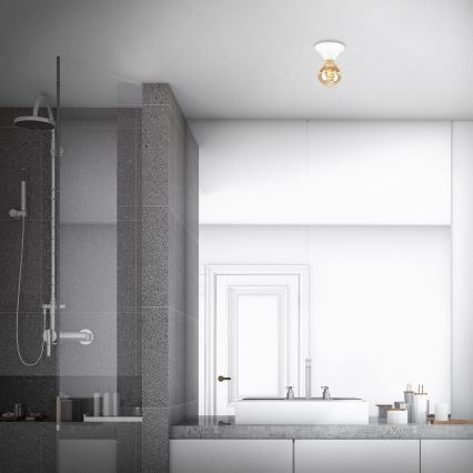 Briloner - Plafondlamp voor badkamer 1xE27/10W/230V IP44 wit