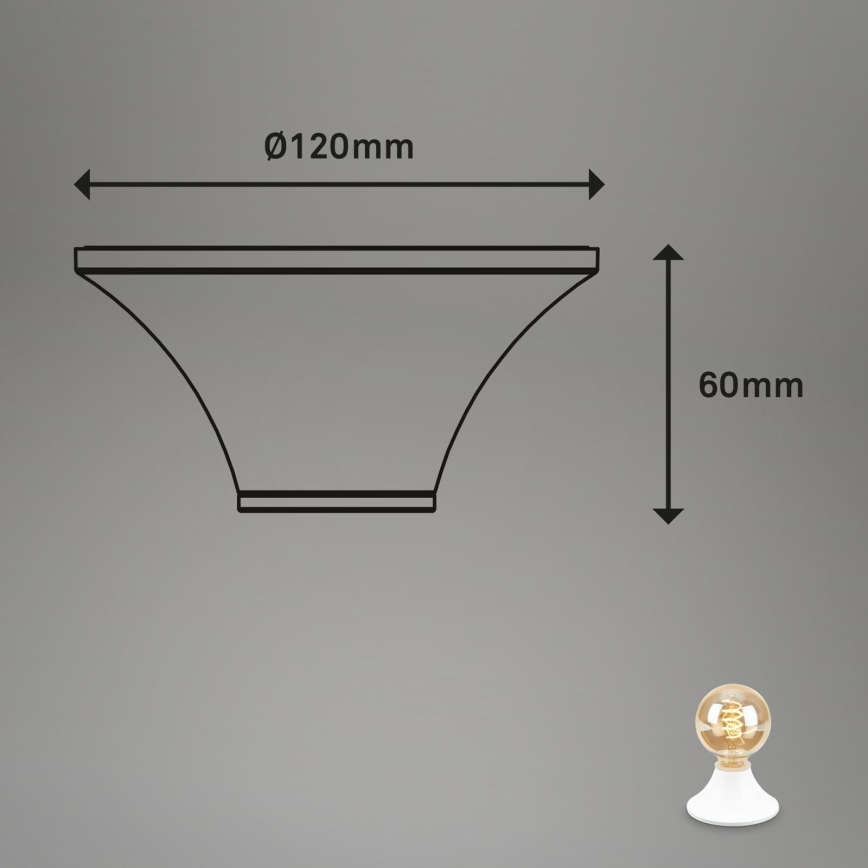Briloner - Plafondlamp voor badkamer 1xE27/10W/230V IP44 wit