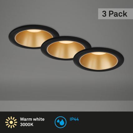 Briloner - SET 3x Hangende LED Badkamer plafond verlichting LED/4,9W/230V IP44