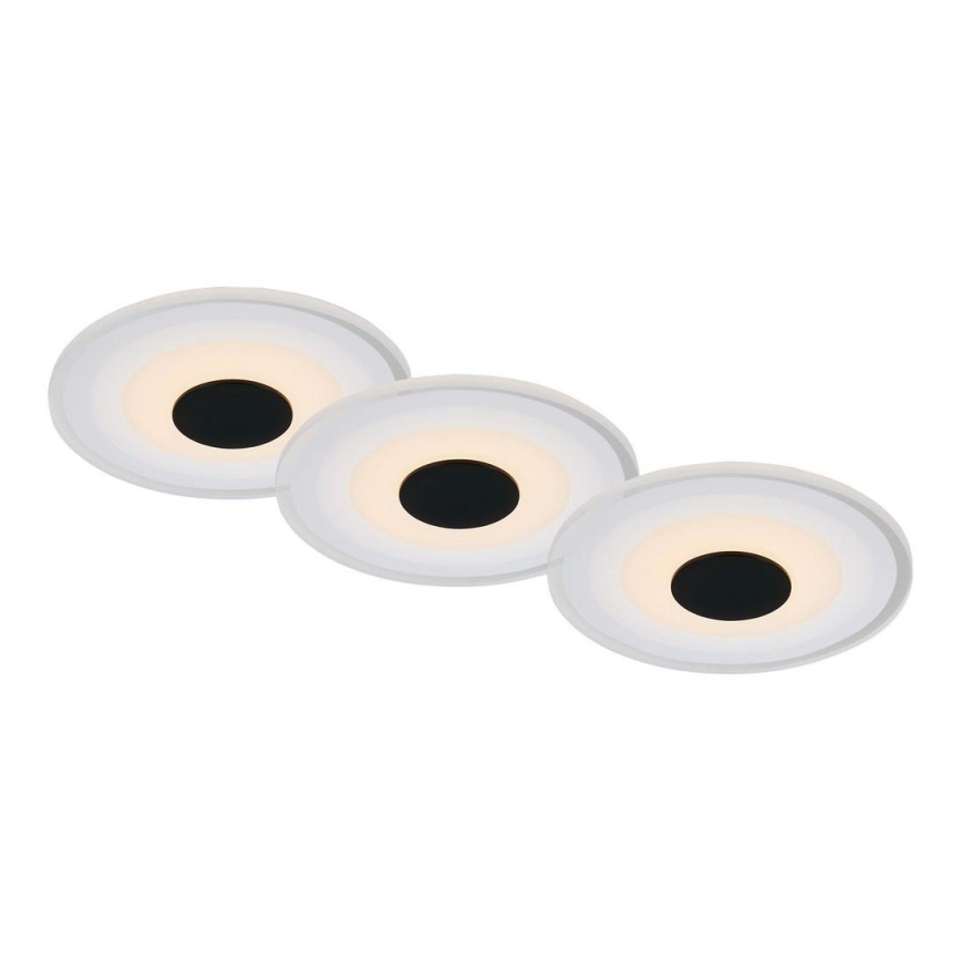 Briloner - SET 3x Hangende LED Badkamer plafond verlichting LED/6W/230V IP44 zwart