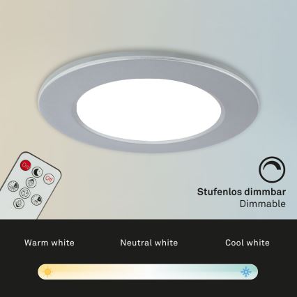 Briloner - SET 3x LED dimbare badkamer inbouwspot LED/4,8W/230V 3000-6500K IP44 + afstandsbediening