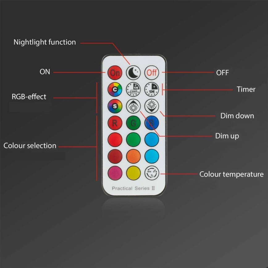 Briloner - SET van 3 RGBW LED dimbare inbouwspots voor badkamer LED/4,8W/230V 3000-6500K IP65 + afstandsbediening