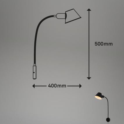 Briloner - Wandlamp BRELLO 1x E27 / 10 W / 230 V