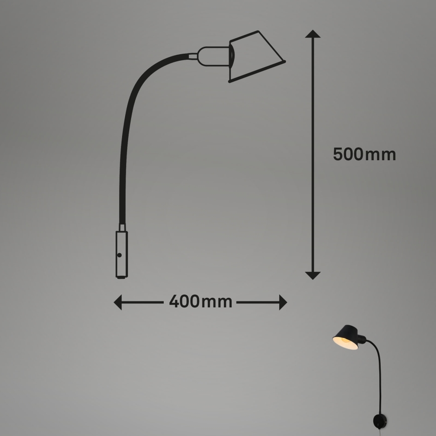 Briloner - Wandlamp BRELLO 1x E27 / 10 W / 230 V