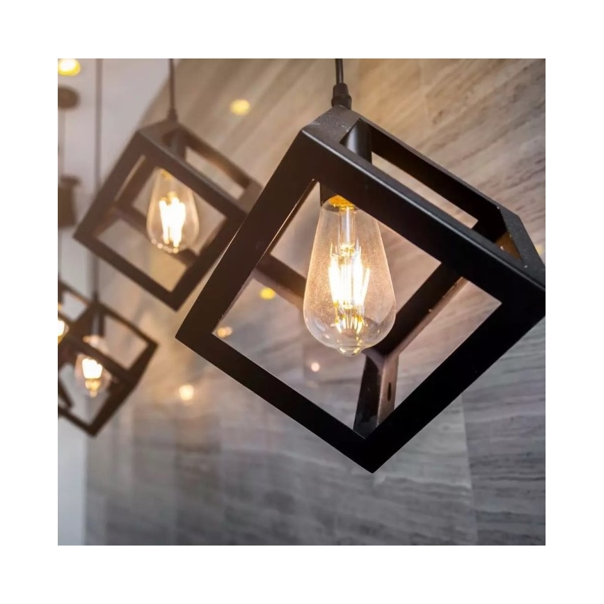 Bronzen Hanglamp aan een koord 1x E27 / 60W / 230V