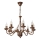 Bronzen kroonluchter aan ketting ANTON 8xE14/60W/230V