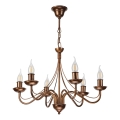 Bronzen kroonluchter ANTON aan ketting 6xE14/60W/230V
