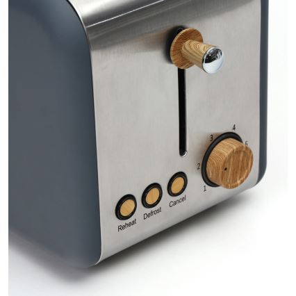 Broodrooster met twee gaten 900W/230V roestvrij staal / grijs