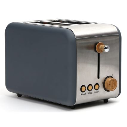 Broodrooster met twee gaten 900W/230V roestvrij staal / grijs