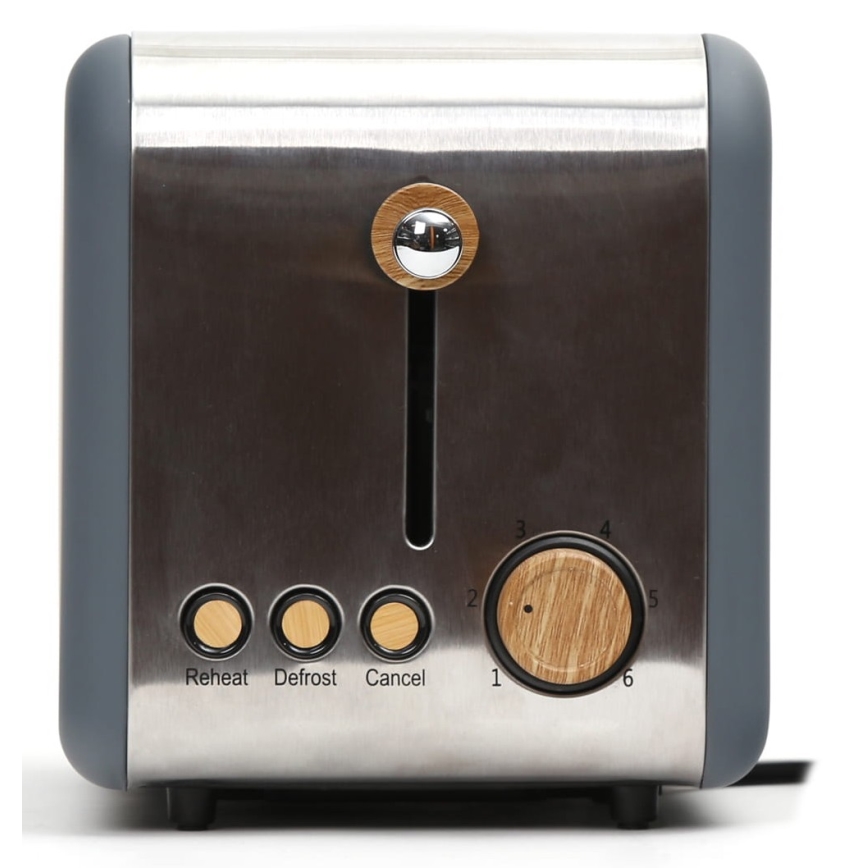 Broodrooster met twee gaten 900W/230V roestvrij staal / grijs