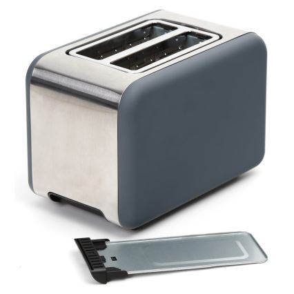 Broodrooster met twee gaten 900W/230V roestvrij staal / grijs