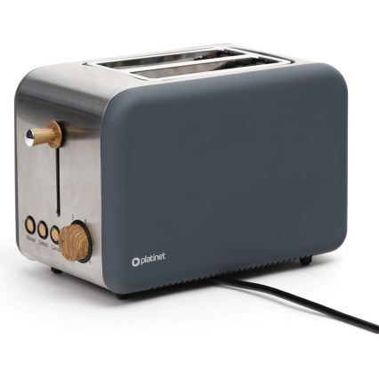 Broodrooster met twee gaten 900W/230V roestvrij staal / grijs