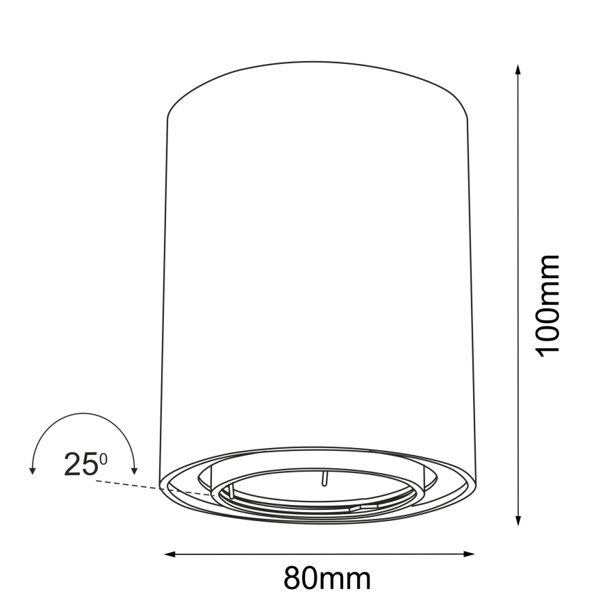 Brosline - plafondspot 1xGU10/10W/230V wit