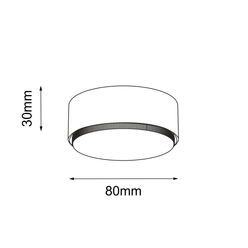 Brosline - spotlamp 1xGX53/9W/230V wit