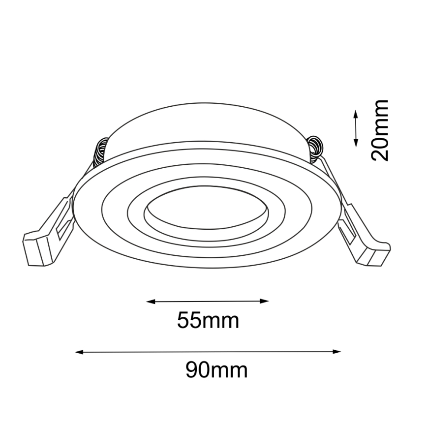 Brosline - Inbouwspot 1xGU10/10W/230V wit