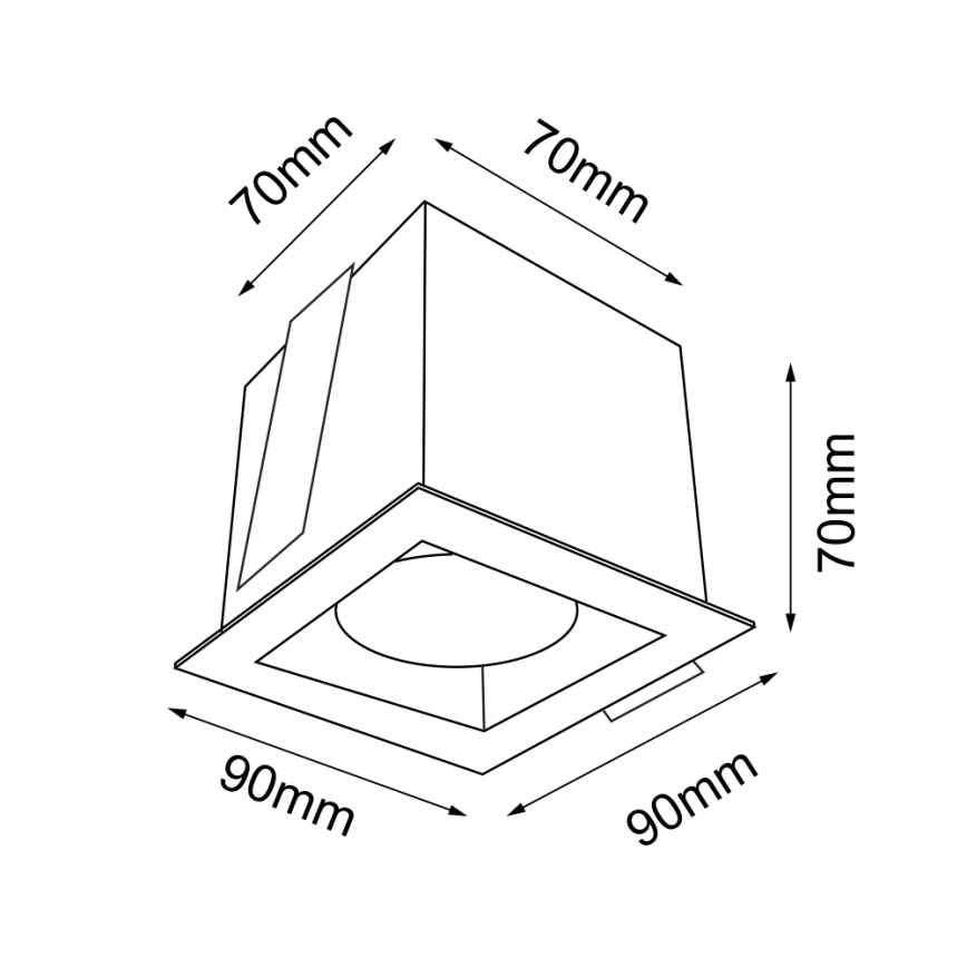 Brosline - Inbouwspot 1xGU10/10W/230V zwart