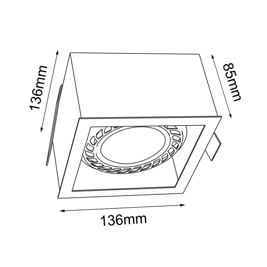 Brosline - Inbouwspot 1xGU10/18W/230V wit