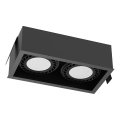 Brosline - Inbouwspot 2x GU10/18W/230V zwart