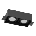 Brosline - Inbouwspot 2xGU10/18W/230V zwart