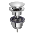 Bruckner - Afvoerputje zonder overloop CLICK-CLACK diameter 6,4 cm glanzend chroom