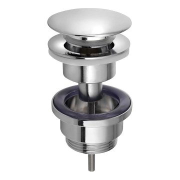 Bruckner - Afvoerputje zonder overloop CLICK-CLACK diameter 6,4 cm glanzend chroom